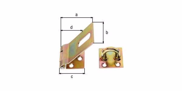 Sicherheitsüberfalle L.85x38mm B.37mm STA galv.verz.d.pass