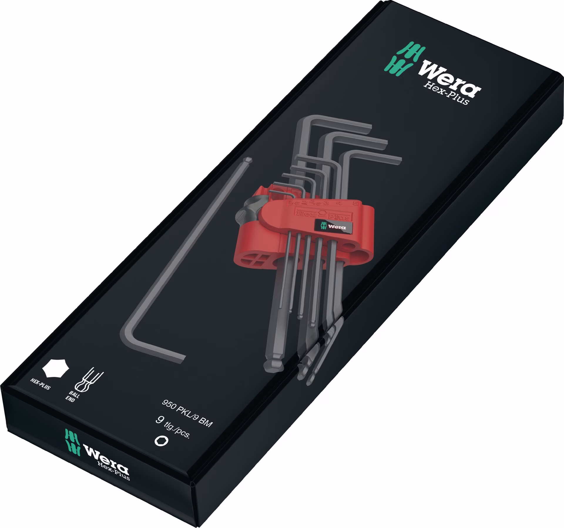 Winkelschraubendrehersatz 950 PKL/9 BM N 9-tlg.Ku.-Halter SW 1,5-10mm