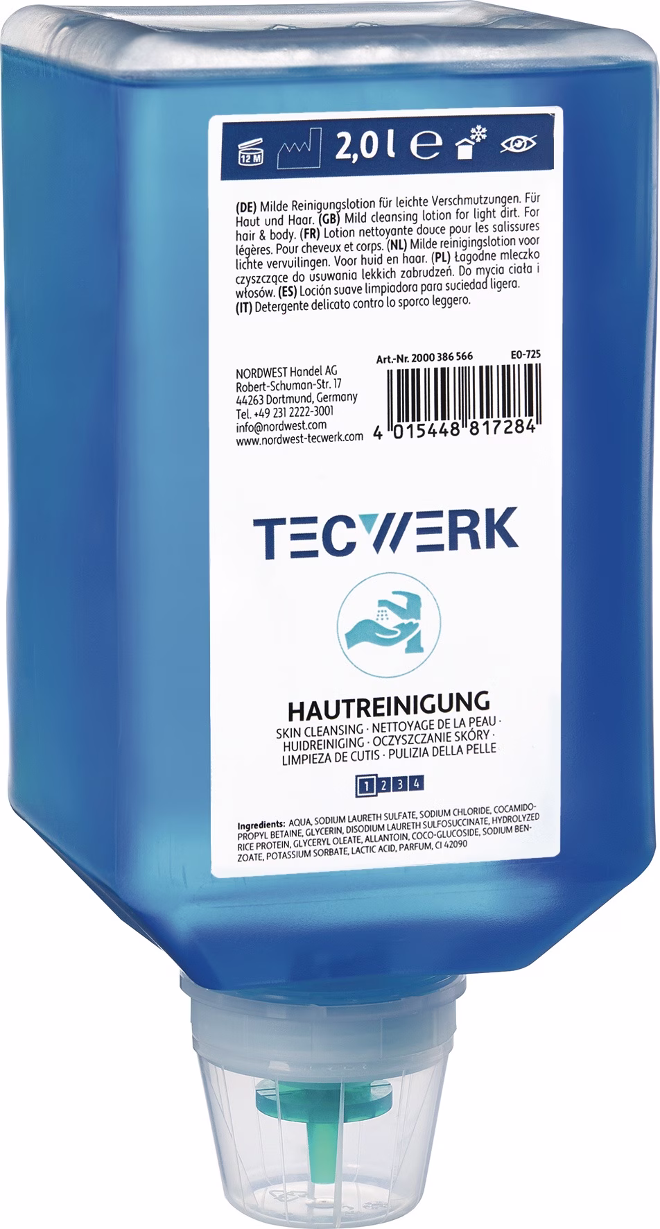 Hautreiniger 2l Variofl.f.4707 010 009 leichte b.mittlere Verschmutz