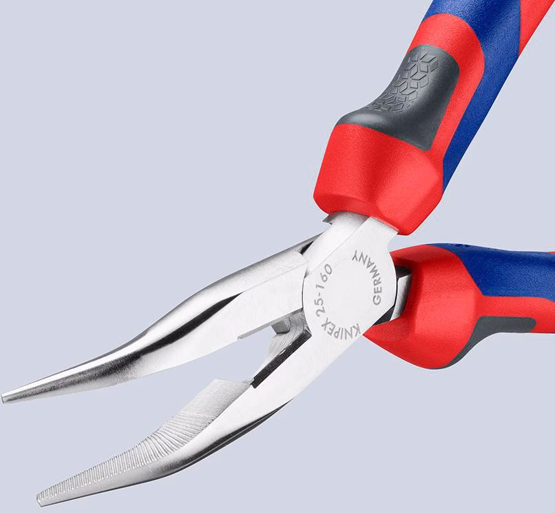Flachrundzange L.160mm flachrund 40Grad gew.Comfort-Griff