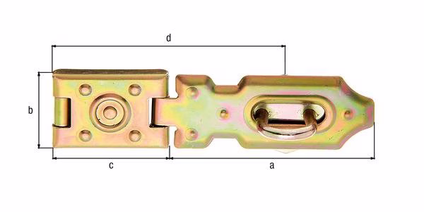 Sicherheitsüberfalle L.70x35mm B.26mm STA galv.verz.d.pass