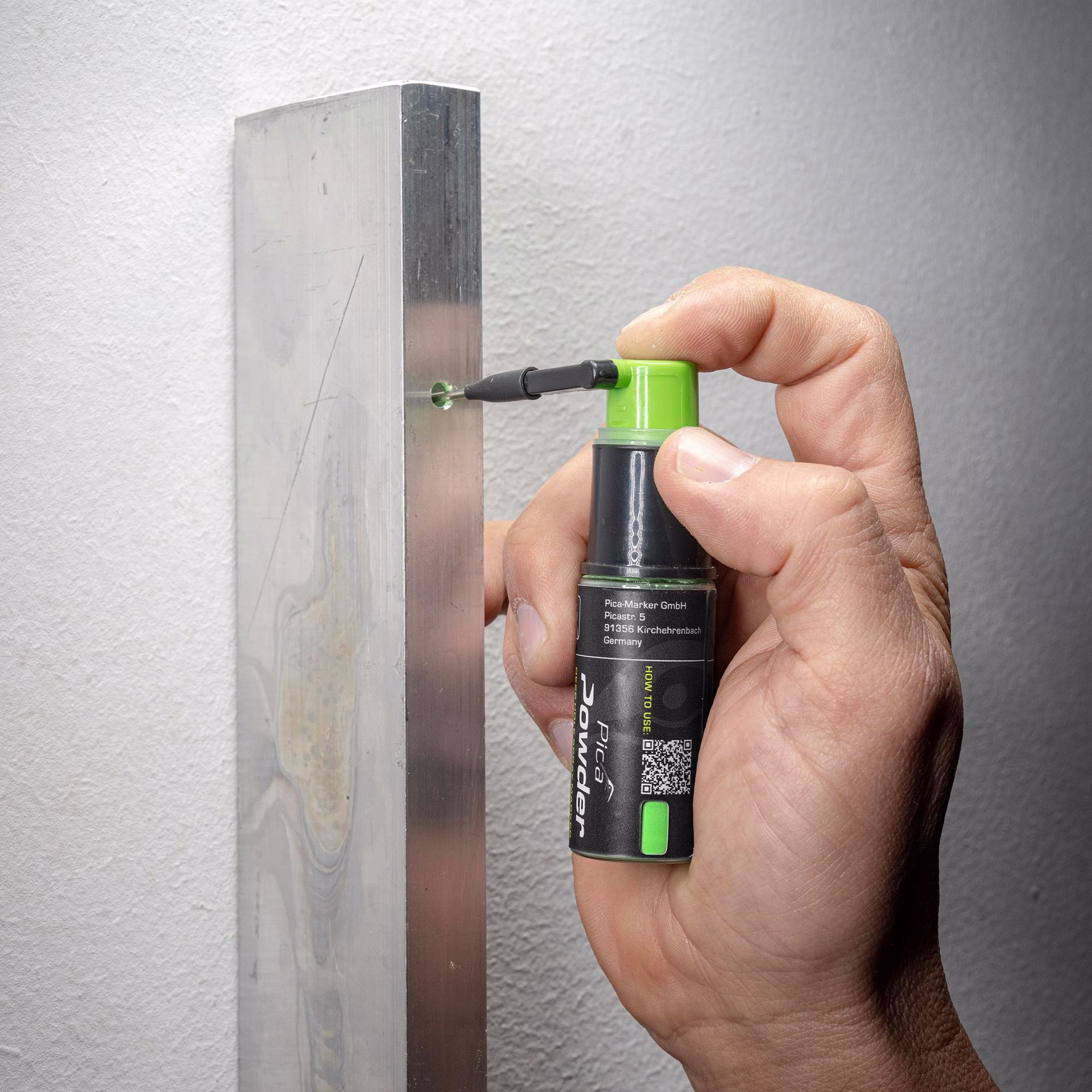Spray-Marker Powder DeepHole grün-fluoreszierend Inh.20g f.tiefe Bohrlöcher