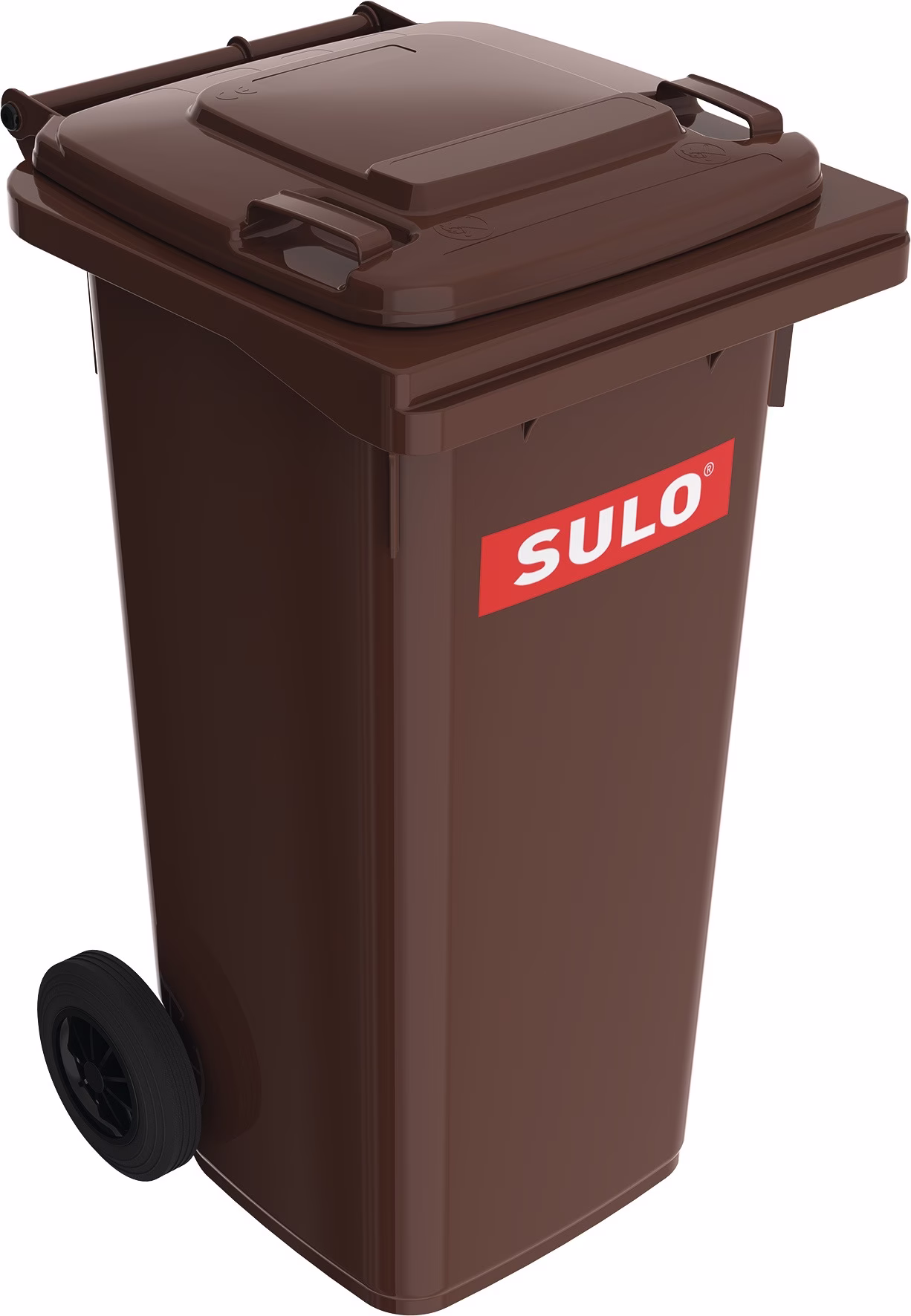 Müllgroßbehälter 120l HDPE braun fahrbar,n.EN 840