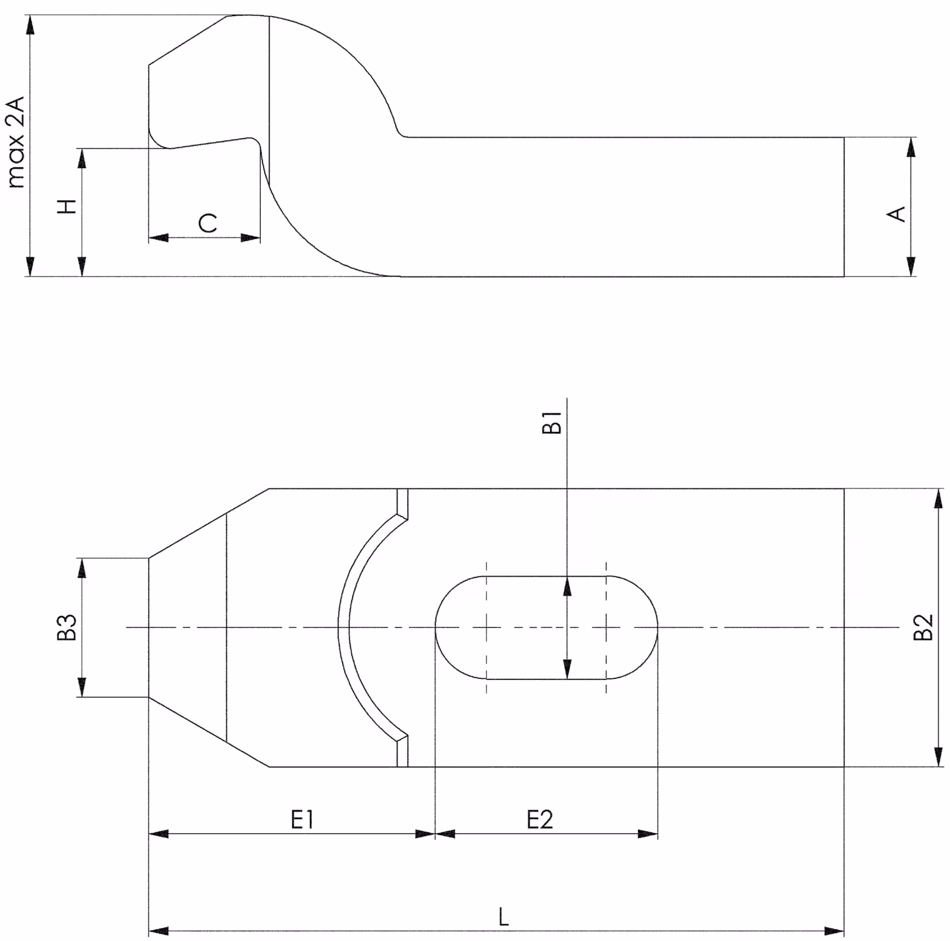 Spanneisen DIN 6316 f.T-Nut 8mm L.80mm