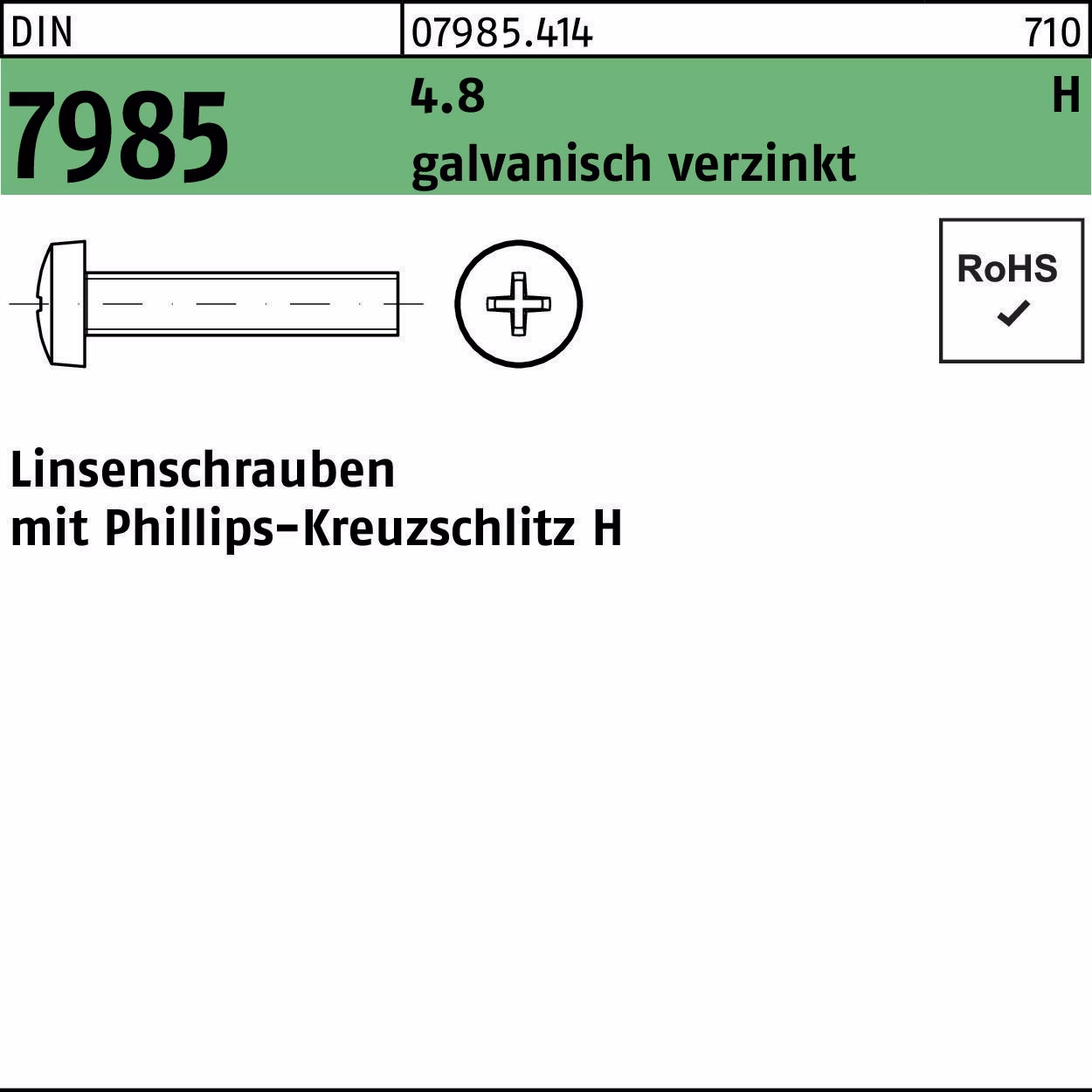 Linsenschraube DIN 7985