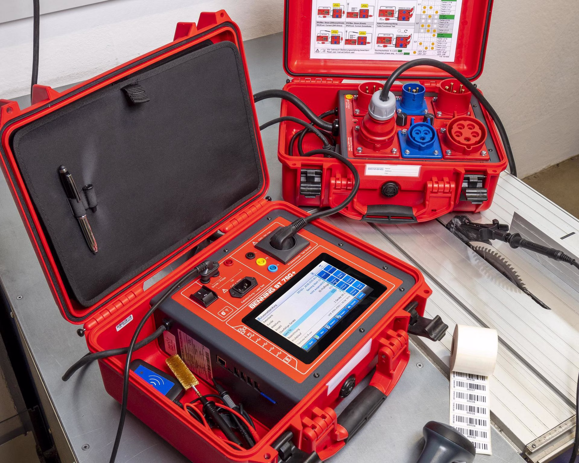 Gerätetester-Set ST 760+ SET,MA 4 ST 760+ Set:MA4,Software,Zub.L475xB555xH685mm