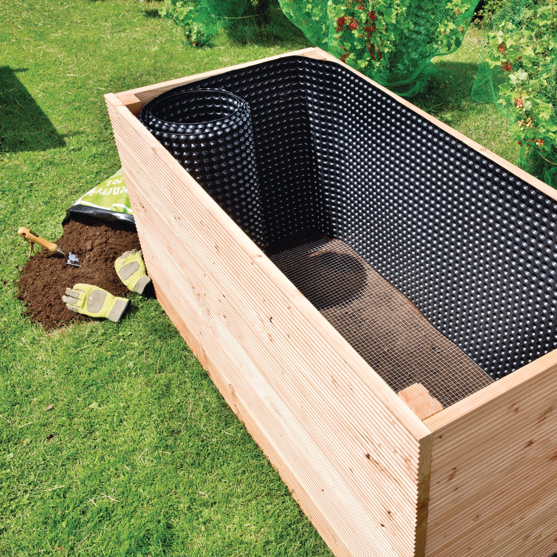 Noppenfolie L0,9xB6,5m 100% HDPE S.500g/m²