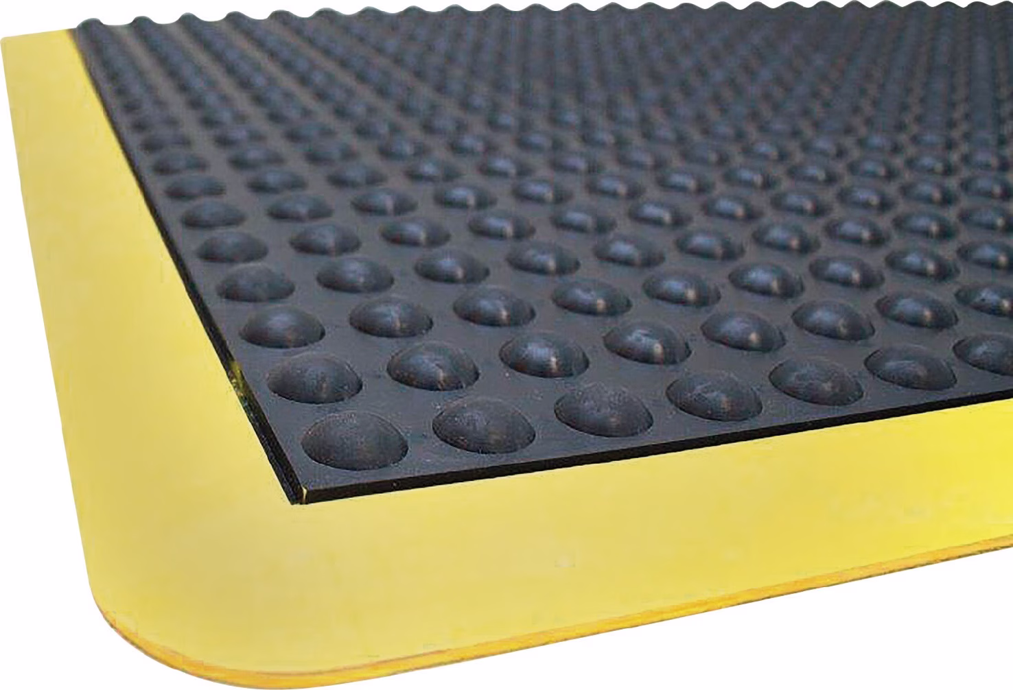 Arbeitsplatzbodenbelag Fertigmatte L900xB600xS14mm schwarz/gelb SBR-Gummi