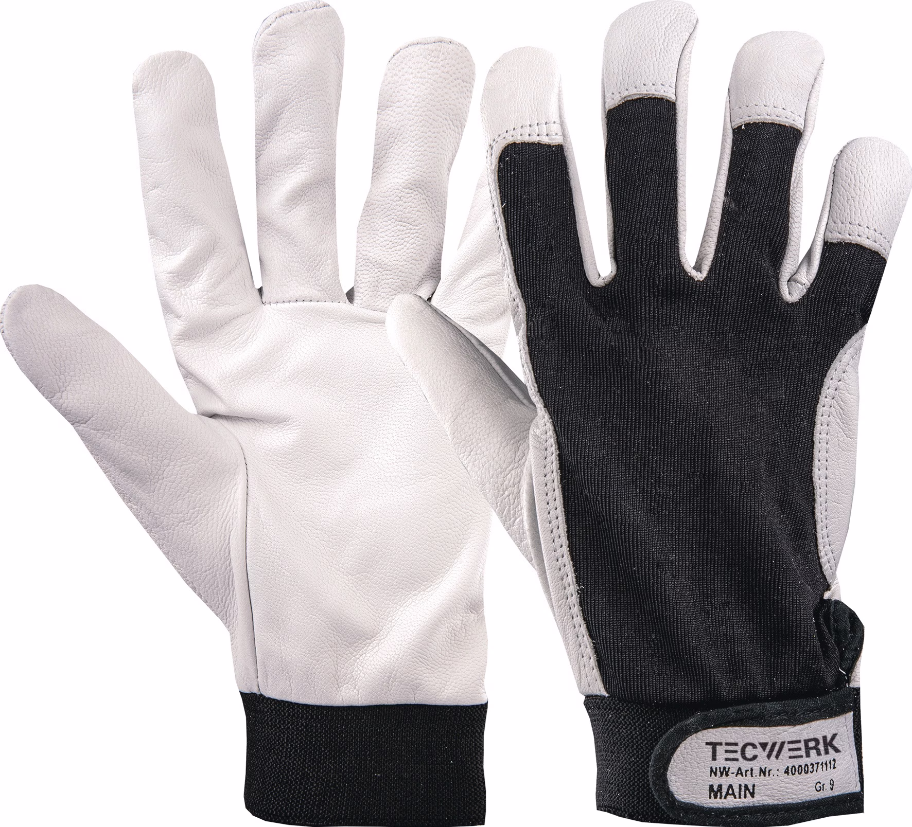 Handschuhe Main schwarz/naturfarben EN 388 PSA II