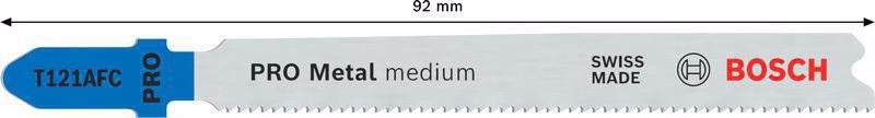 Stichsägeblatt PRO Metal medium T121AFC Gesamt-L.92mm Zahnt.1,2mm S.1mm 5 St.