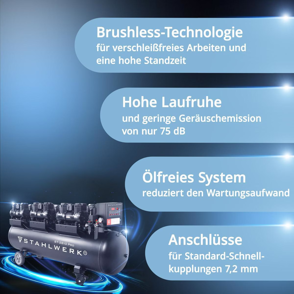 Kompressor ST-2810 Pro 1500l/min 10bar 280l