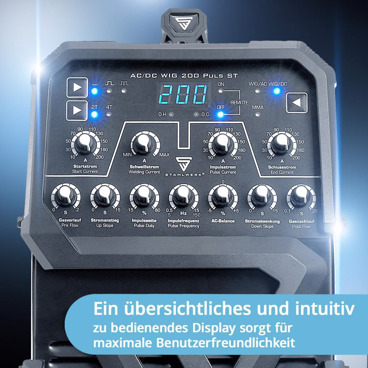 Inverterschweißgerät AC/DC WIG 200 Puls ST Einzelgerät m.Zub