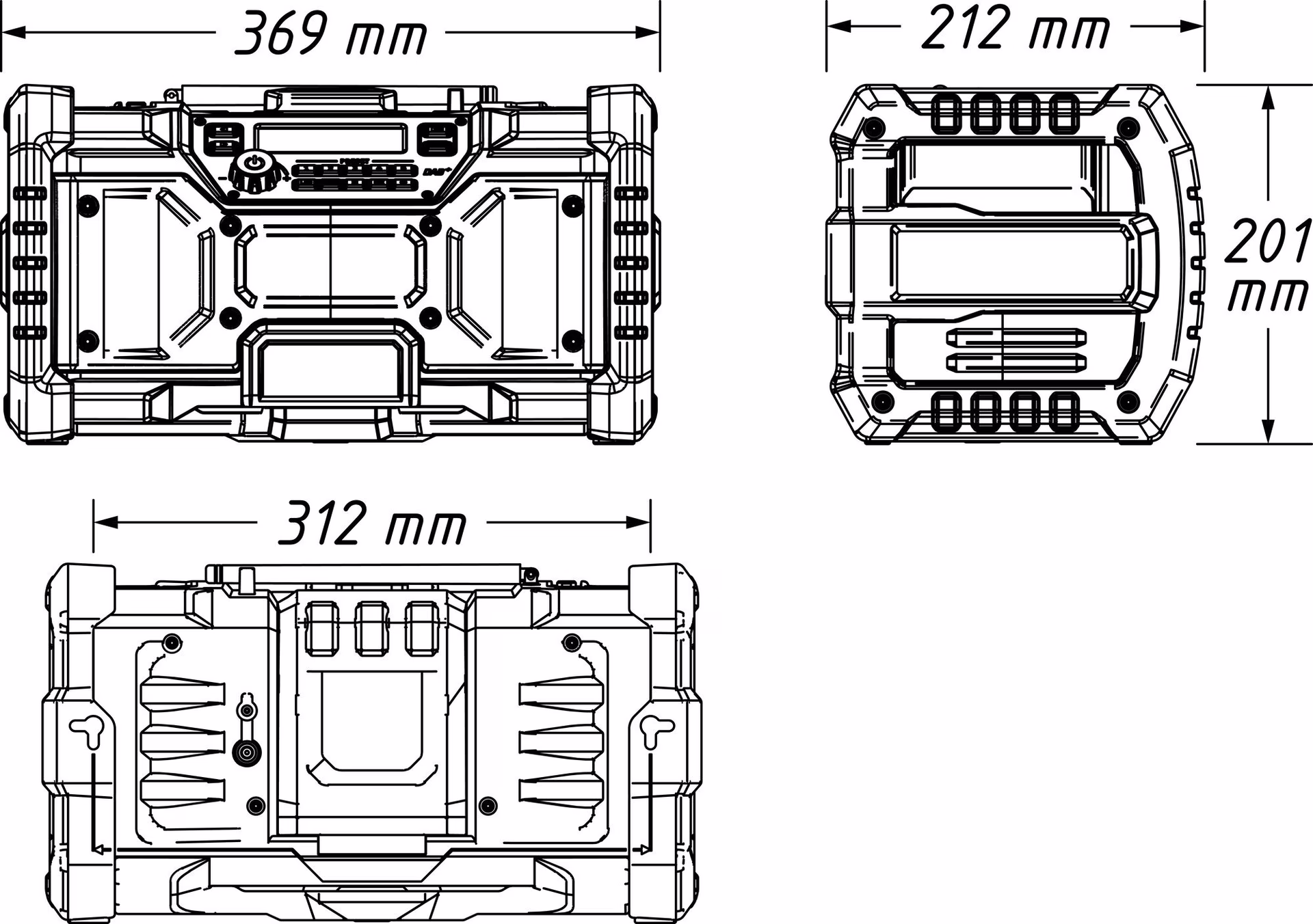 DAB Radio 9580-10 18V 230V