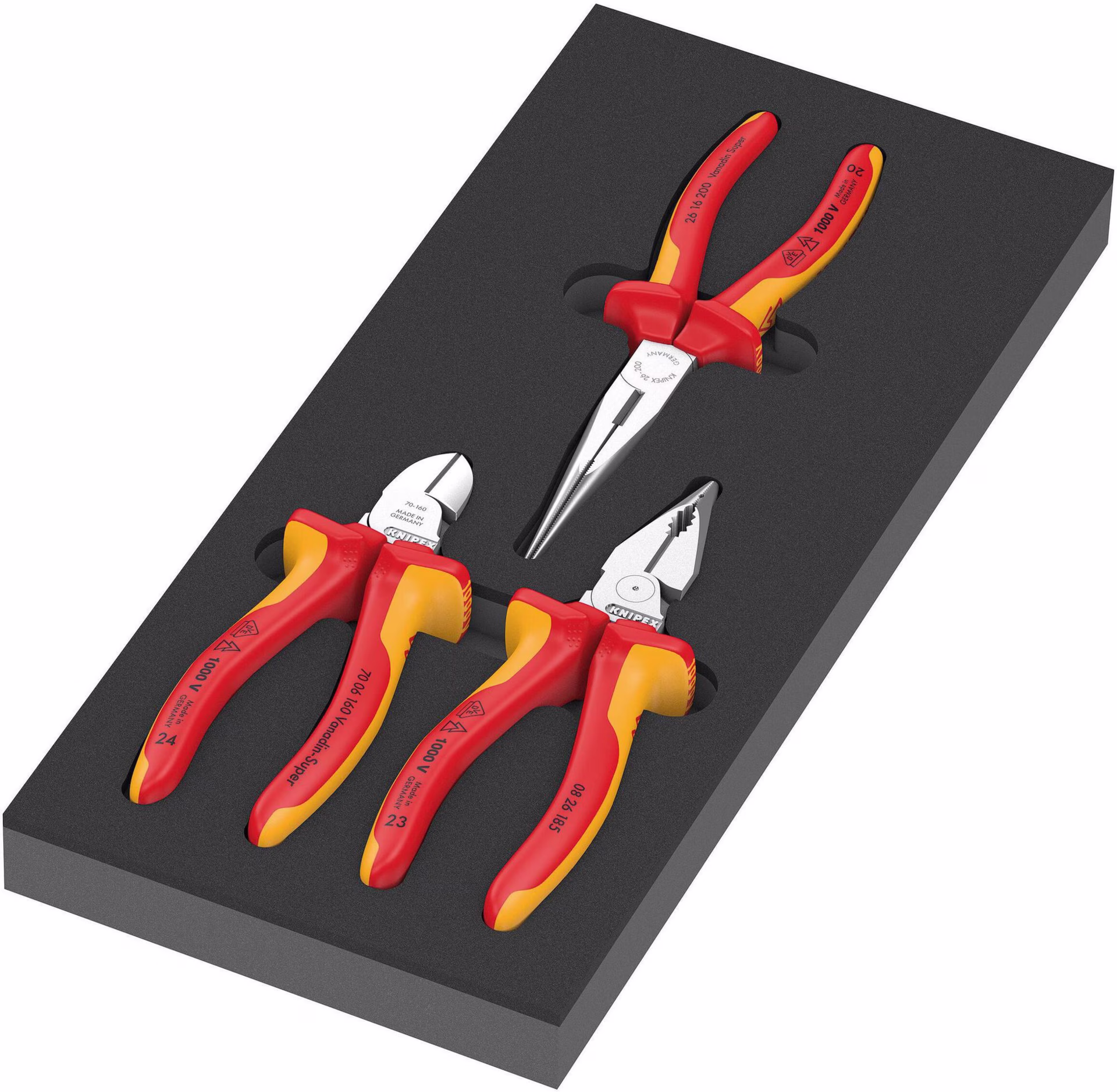 Schaumstoffeinlage 9784 3-teilig KNIPEX Zangen Set VDE 1