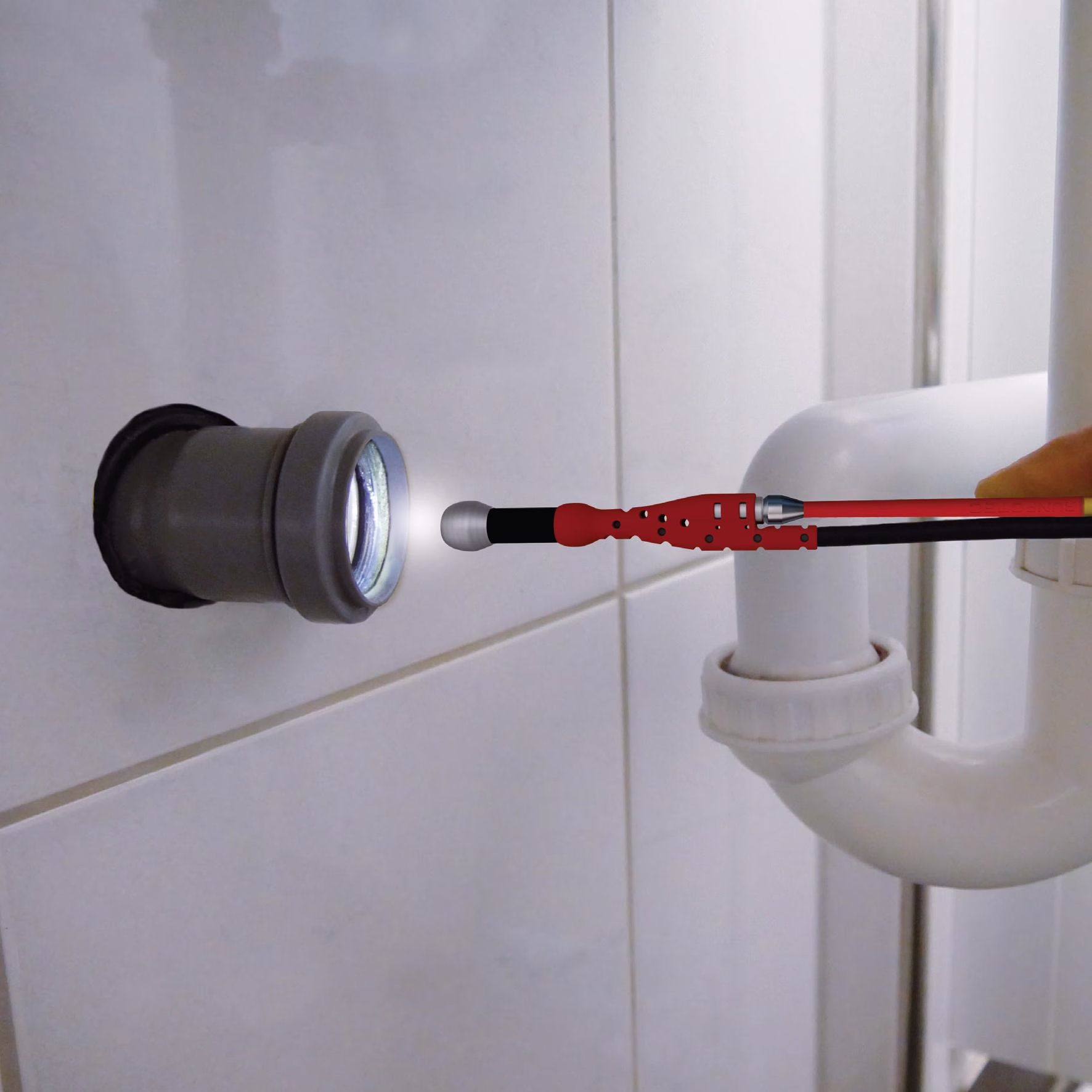 Rohrkamera RC 3 Kabel-L.15+30m Kamerakopf-D.13mm