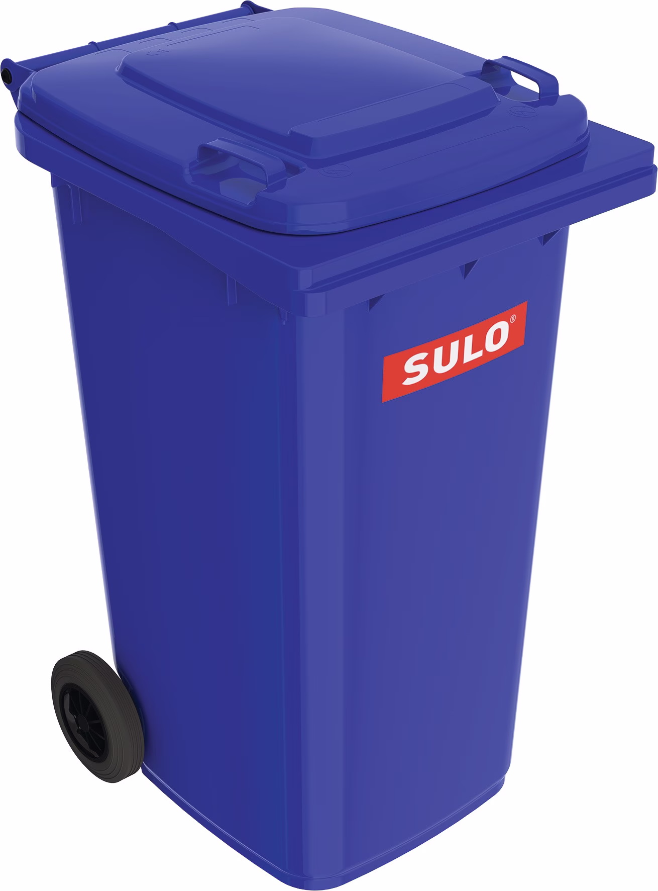 Müllgroßbehälter 240l HDPE blau fahrbar,n.EN 840