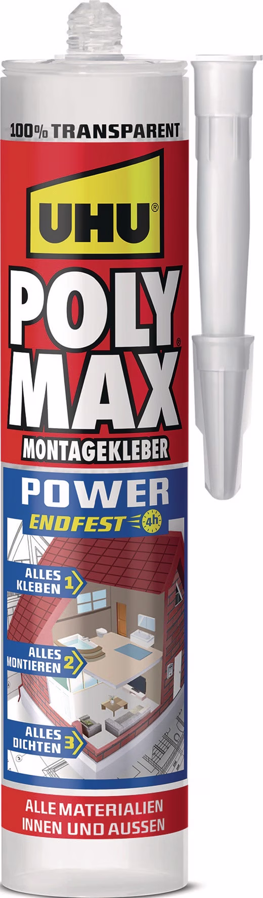 Kleb- u.Dichtstoff POLY MAX POWER transp.300g Kartusche