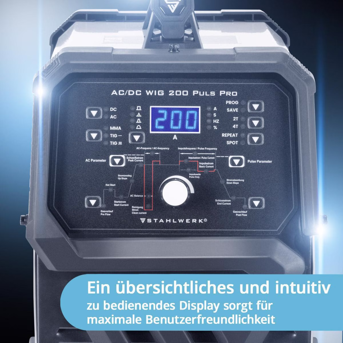Inverterschweißgerät AC/DC WIG 200 Puls Pro luftg.3m