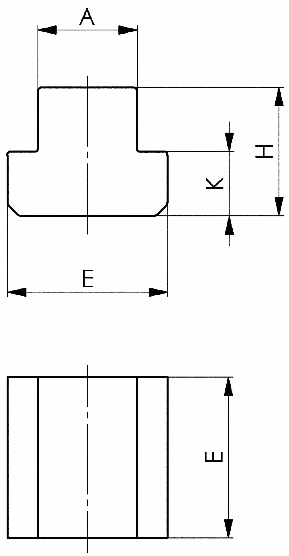 T-Nutenstein Nr.508R T-Nut 6mm Rohling