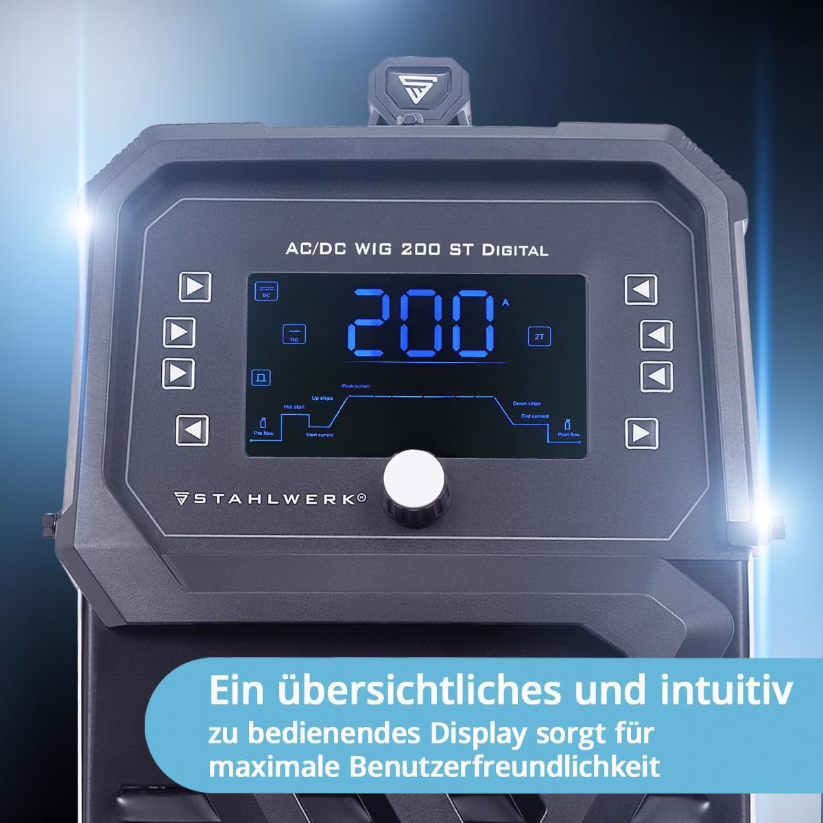 Inverterschweißgerät AC/DC WIG 200 ST Digital Einzelgerät m.Zub