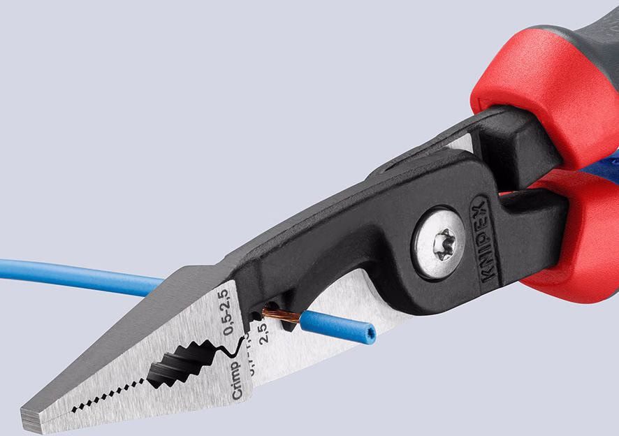 Elektroinstallationszange L.200mm pol.Comfort-Griff o.Öffnungsf