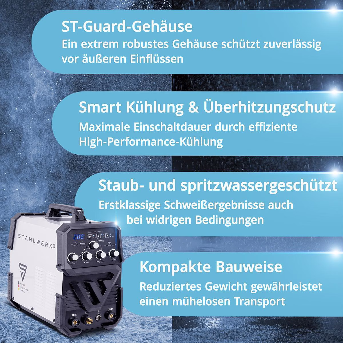 TIG-Schweißanlage AC/DC WIG 200 ST m.Zub.10-200 A gasg