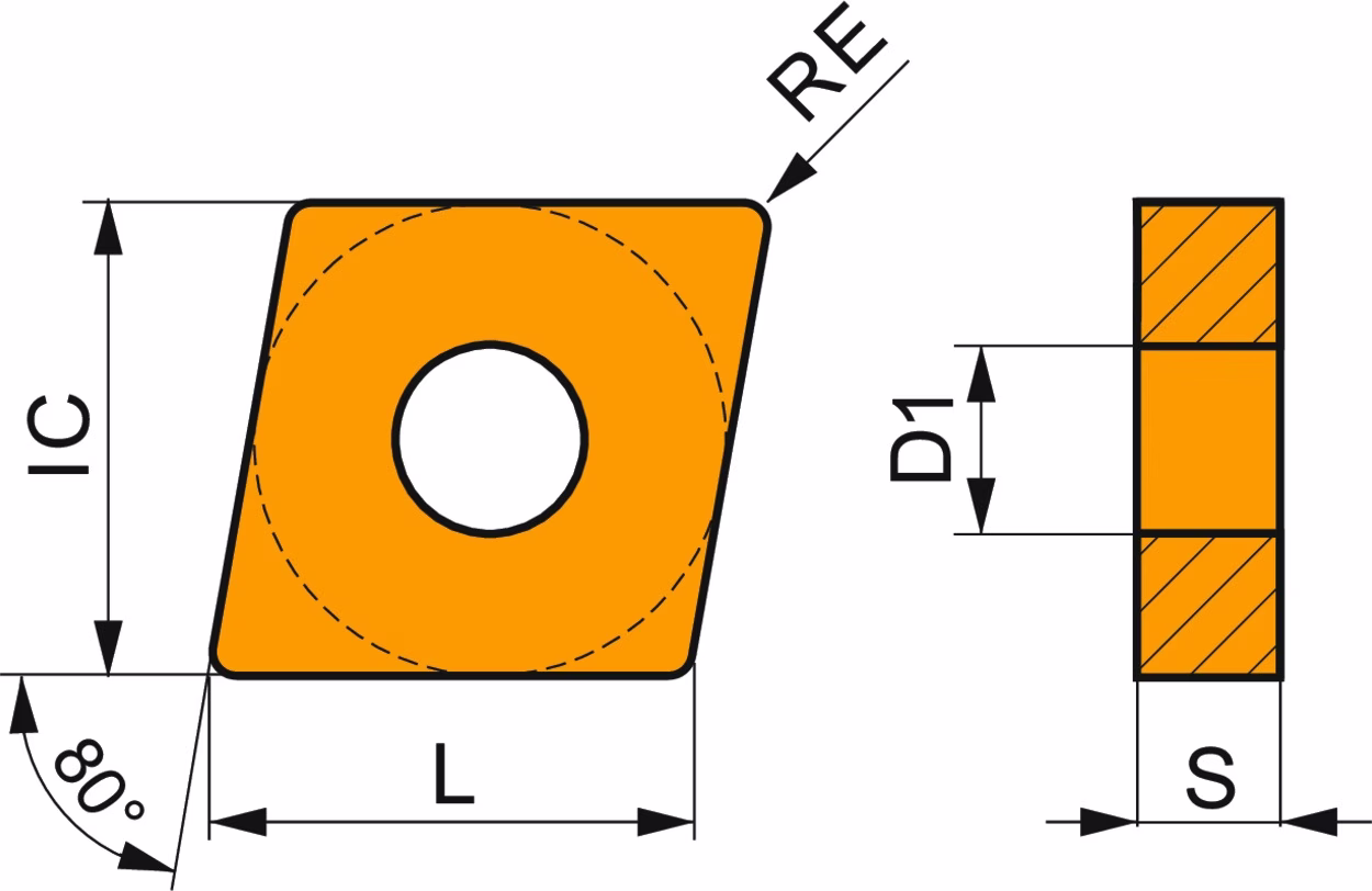 Drehwendeschneidplatte ISO CNMM 120408E-OR:T9325 D. 5,16mm MT-CVD beschichtet