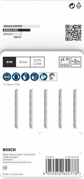 Stichsägeblatt PRO Metal medium T121AFC Gesamt-L.92mm Zahnt.1,2mm S.1mm 5 St.