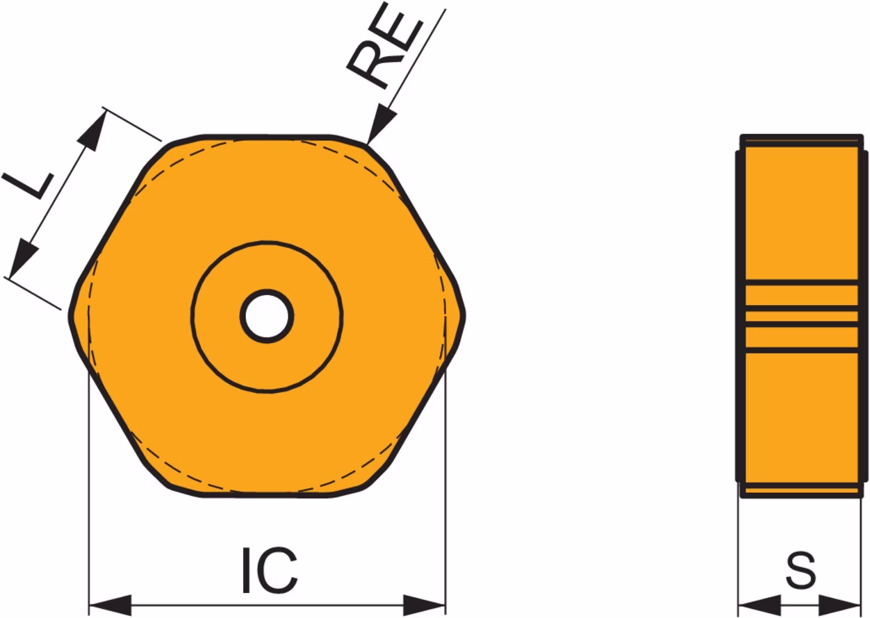 Fräswendeschneidplatte ISO HNMF 090516SN-R:M5315 Tiefe 6mm MT-CVD beschichtet