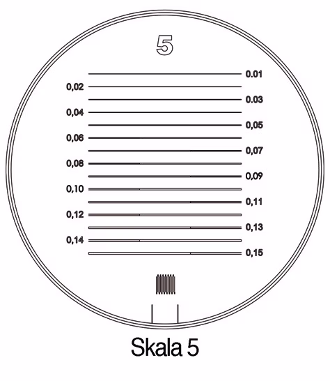 Standlupe Tech-Line Vergr. 8x Vario Skala 1,2,3,4,5 6tlg