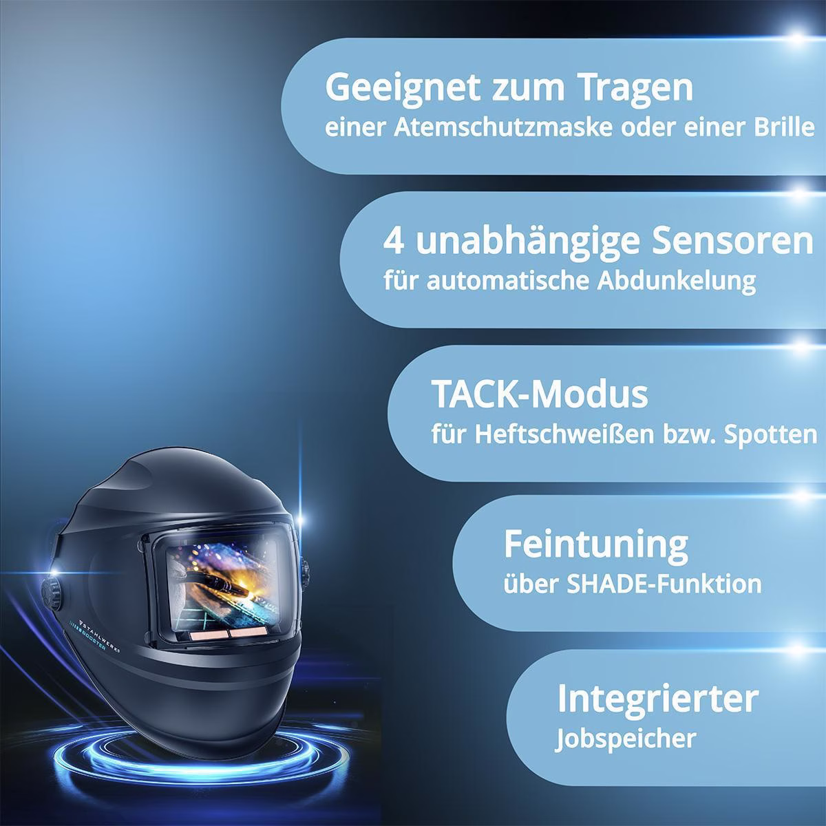 Schweißerschutzhelm BOOSTER 3-in-1