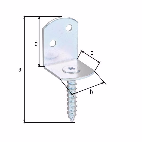 Flechtzaunhalter 83x32x30x38mm galv.verz.d.pass.L-Form