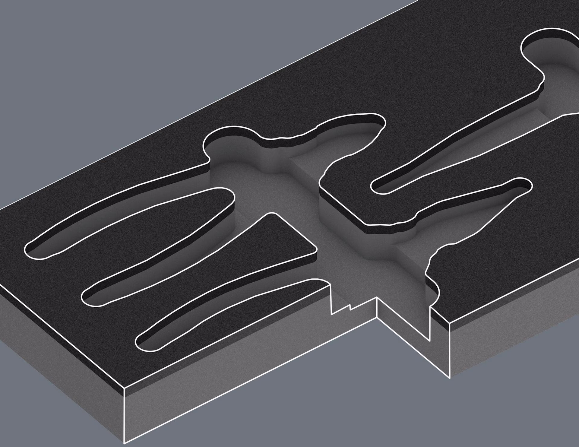 Schaumstoffeinlage 9784 3-teilig KNIPEX Zangen Set VDE 1