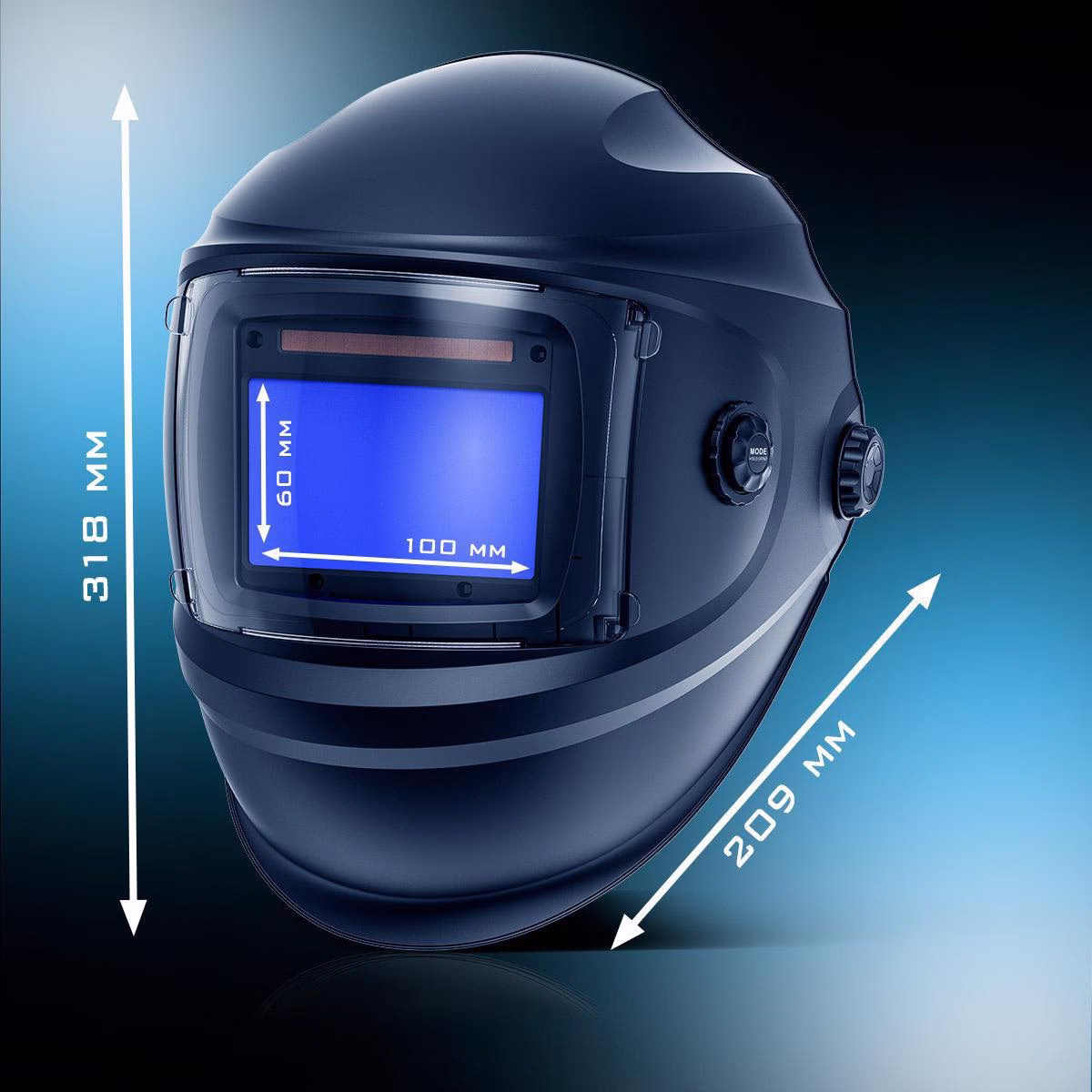 Schweißerschutzhelm BULLET 3-in-1 100x60mm