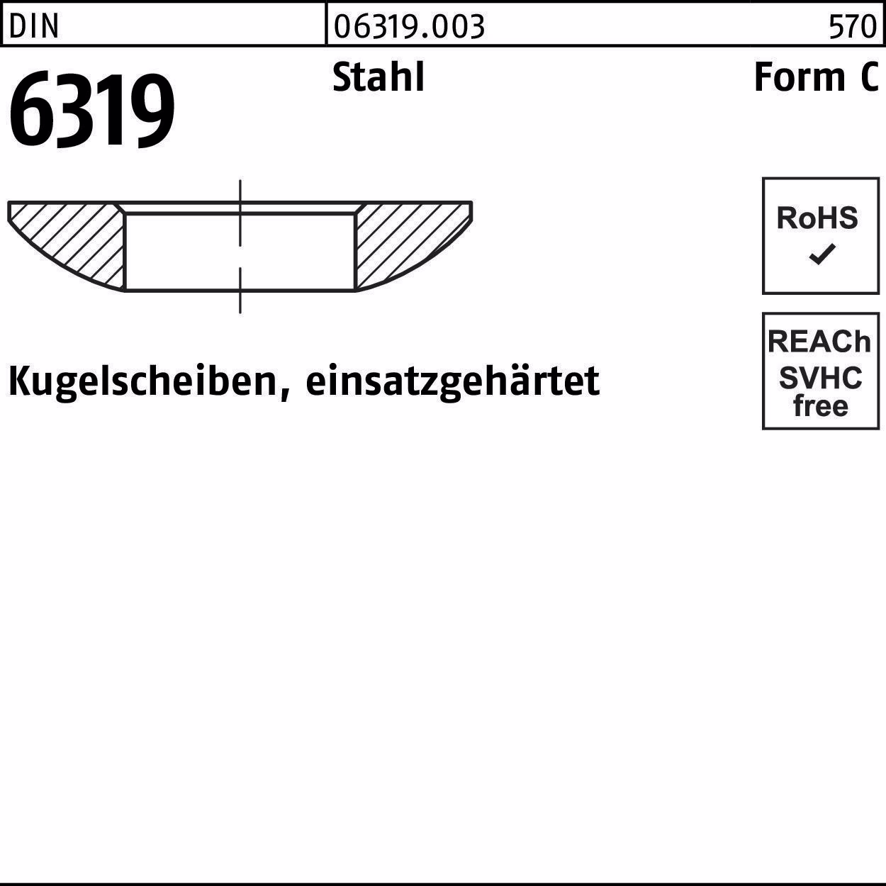 Kugelscheibe DIN 6319 Stahl