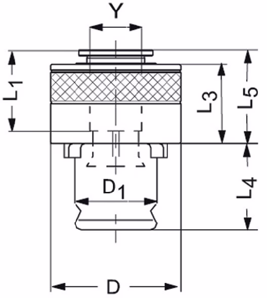 Schnellwechseleinsatz SES 10mmx8mm Gr.1 f.DIN 371 M10