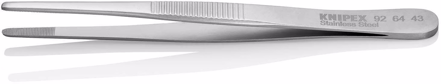 Präzisionspinzette L.120mm ger.Spitzen-B.3mm verchr